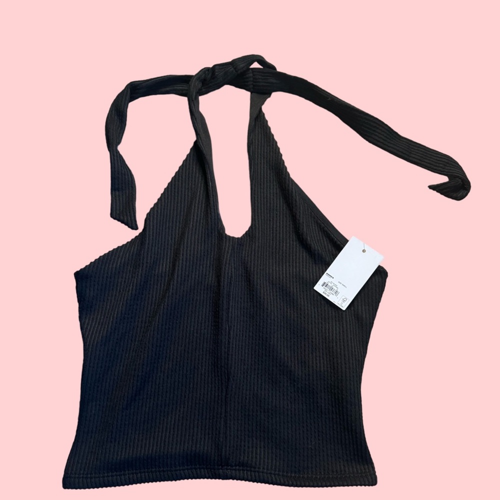 Black halter top